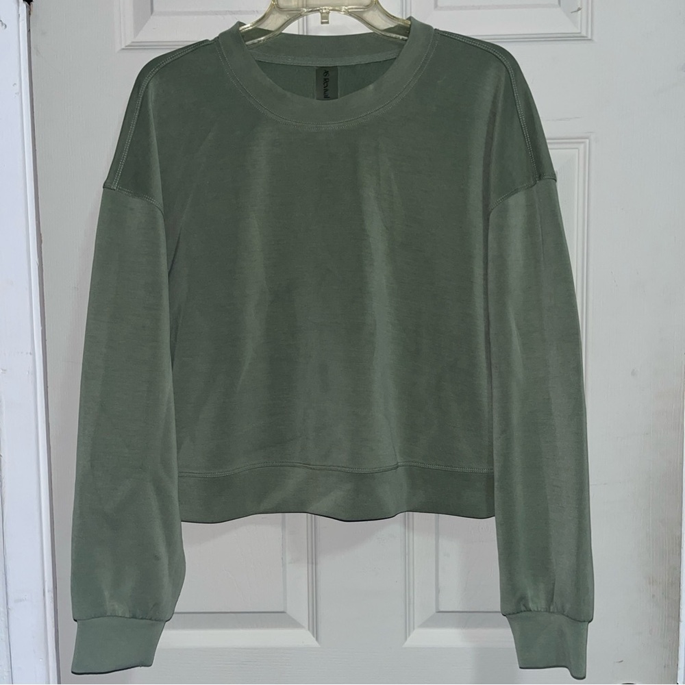 As Revival Womens Medium Crew Neck Sweatshirt soft Pullover Dusky Green